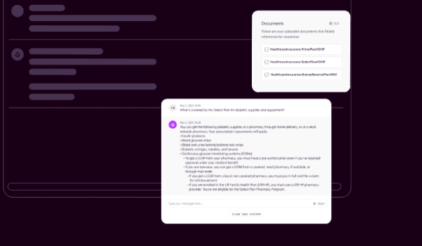 Arthur Chat answering a question grounded in uploaded documents